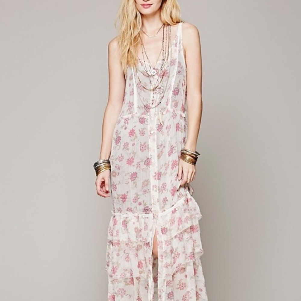 ISO Free People Lucy button front maxi dress